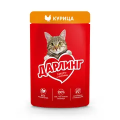სველი საკვები კატის Darling ქათმის ხორცი 75გ