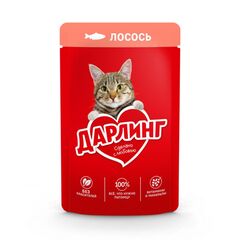 სველი საკვები კატის Darling ორაგული 75გ