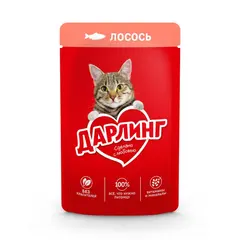 Wet cat food Darling salmon 75g
