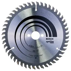 Circular disc Bosch Optiline Wood 160x2.6x20 mm 48