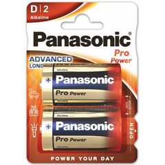 Алколиновая батарея Panasonic LR20 Pro Power D 2шт