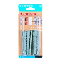 Dowel for frame Koelner 4 pcs B-KDS08100 100 mm Blist