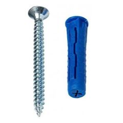 Universal dowel RawlPlug 10 x 50 mm with screw 6.0x60mm 8 pcs R-S3-4ALL-10+/8