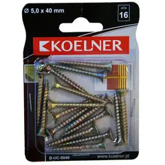Universal screw hardened galvanized Koelner 16 pcs 5x40 mm B-UC-5040 blist
