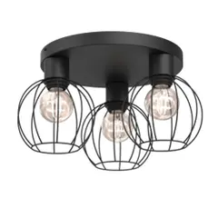 Ceiling lamp LUMINEX Laps 3 E27 metal black ball 220