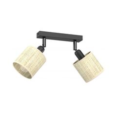 Spot Luminex Rattan 2 E14 L200 Ø100 h100 black rattan 5295