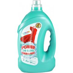 თხევადი სარეცხი საშუალება Wash&Free Power De Luxe ფერადი  4 კგ