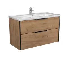 Тумба для ванной с умывальником LINE Craft 100-А wood Cosmo 100 см