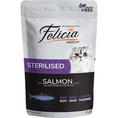Wet food for sterile cat Felicia salmon 85gr
