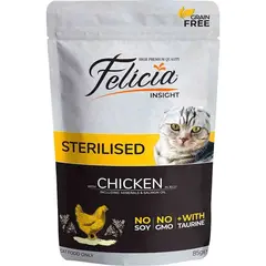 Wet food for sterile cat Felicia chicken 85gr