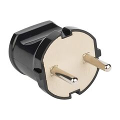 Plug EKF straight black 6A 250V