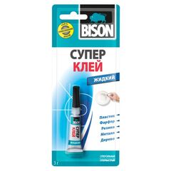 თხევადი სუპერ წებო Bison Super Glue Liquid 3 გ