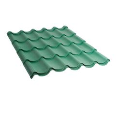 კრამიტი ლითონის 0.45x1180х2000 მმ 2.36 მ² Wrinkle მწვანე