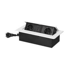 Удлинитель настольная ORNO 2 1.5м Schuko USB-A C белый