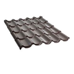 Metal tile 0.45x1180x2000 mm 2.36 m² dark chocolate