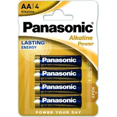 Battery Alcaline Panasonic Alkaline Power LR6 AA 4 pcs.