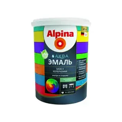 Эмаль акриловая Alpina АКВА шелковисто-матовая 0.85 Л