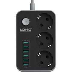 დამაგრძელებელი LDNIO SE3631 დამცავი 3 2მ 6 USB-А