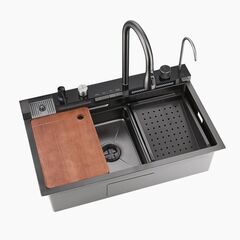 Kitchen sink multifunctional Lefton P31-B 75x45 cm Black