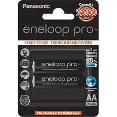 Никель-металлогидридный аккумулятор Panasonic eneloop Pro AA 2500mAh 2 шт.