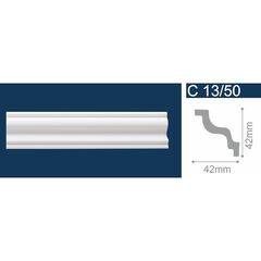Plinth skirting board Solid С13/50 white 2 m