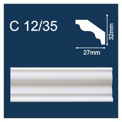 Plinth skirting board Solid С12/35 white 2 m