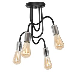 Люстра Luminex 8072 Dow 4 E27 15W черный хром