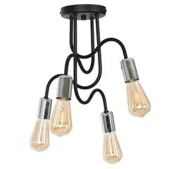Люстра Luminex 8072 Dow 4 E27 15W черный хром