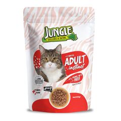 სველი საკვები კატის Jungle საქონლის ხორცი 100გრ