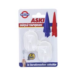 Крючок клеящийся Boss Tape 2 кг 2 шт белый