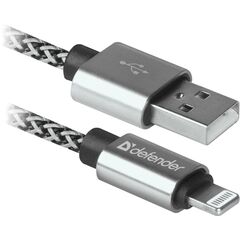 USB cable DEFENDER 87807 USB 2.0 (AM) - Apple Lightning (M) 1 m white