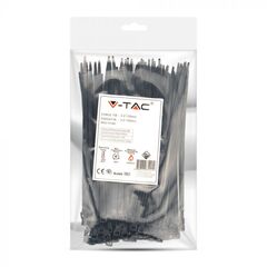 Стяжка V-TAC 3.5 150мм 100шт черная 11166