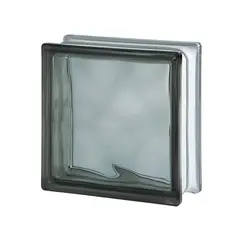 Glass block INVESTMENT GREY WAVE 19x19x8