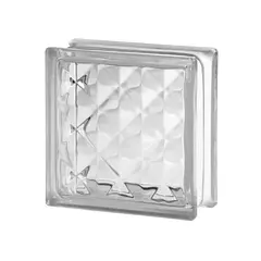 Glass block INVESTMENT CLEAR PYRAMID 19x19x8