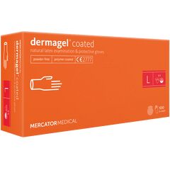 Latex glove dermagel coated - L