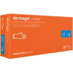 Latex glove dermagel coated - M