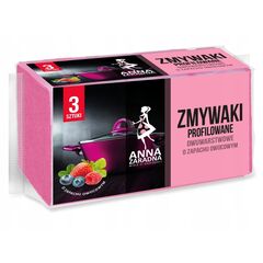 Sponges for washing dishes with the smell of fruits Anna Zaradna 3 pcs