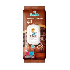 Wet wipe Purfix 60 pcs for leather and wooden items