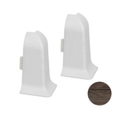 Наружный угол для плинтуса VOX PVC Esquero E-623 дуб темный 2 шт.