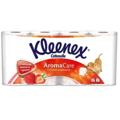 ტუალეტის ქაღალდი Kleenex Cottonelle Aroma Care მარწყვი 8 ც