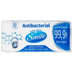 სველი ხელსახოცები Smile ანტიბაქტერიული 60 ც