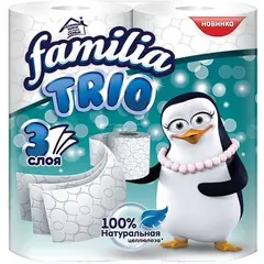 Туалетная бумага Familia 3-слойная 4Х14