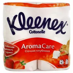 ტუალეტის ქაღალდი Kleenex Cottonelle Aroma Care მარწყვი 4 ც