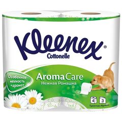 ტუალეტის ქაღალდი Kleenex Cottonelle Aroma Care გვირილა 4 ც