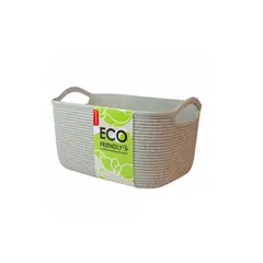 Basket Aleana Jute M ECO WOOD green