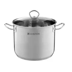 Pot with glass lid Ambition Acero 60829 34cm 22l