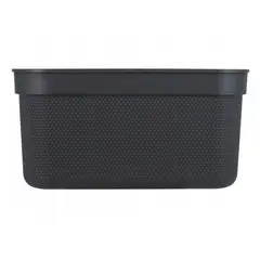 Storage basket with lid Rotho DECO 5L black