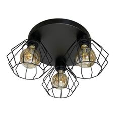 Ceiling lamp LUMINEX Leti 3 E27 metal black diamond 083