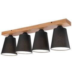 Ceiling lamp Lamkur LULA 4 E27 oak black 47720