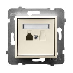 Розетка телефонная Ospel Aria GPT-1U/m/27 1 местная бежевая
